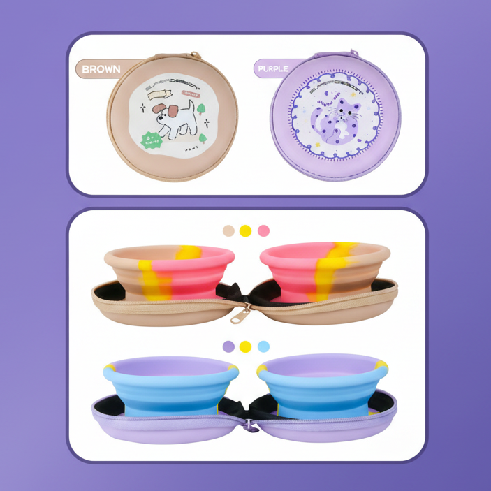 Mini Foldable Double Bowl