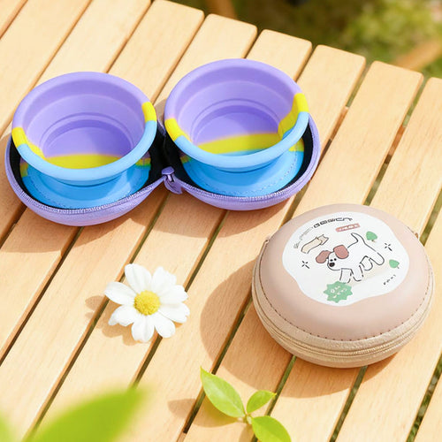 Mini Foldable Double Bowl